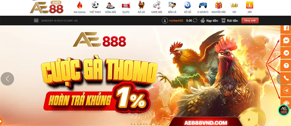 Liên hệ chăm sóc khách hàng chuyên nghiệp 24/7 tại AE888