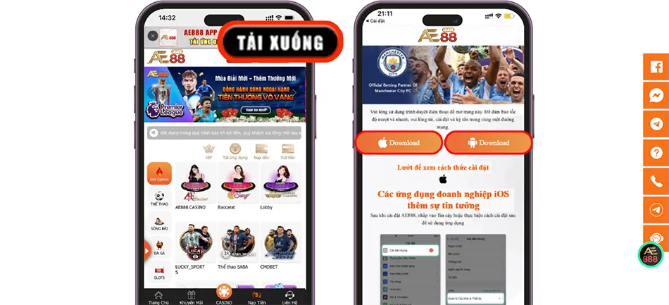Cách Đánh giá của người dùng về app AE888